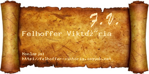 Felhoffer Viktória névjegykártya