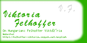 viktoria felhoffer business card